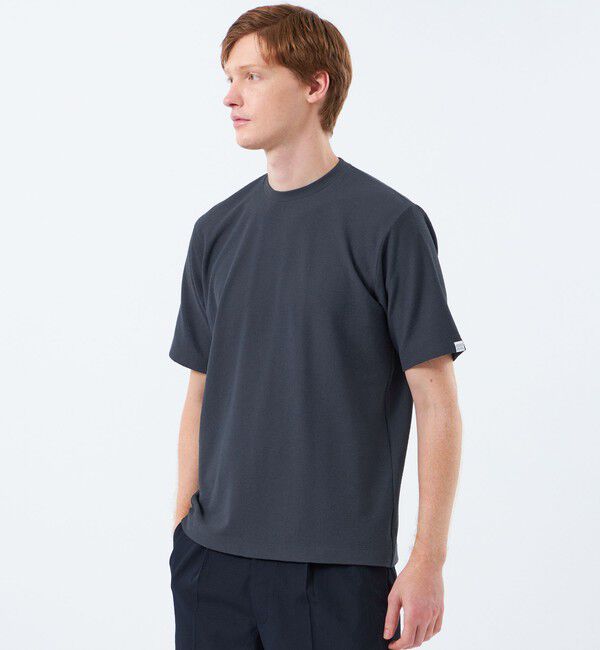 MACKINTOSH PHILOSOPHY「クルーネックTシャツ パイル調ソフトエアー」|Tシャツ・カットソー|ネイビー