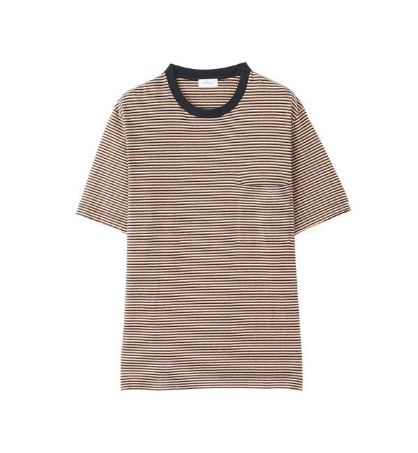 MACKINTOSH PHILOSOPHY「【WEEKENDER】クルーネックポケT レトロボーダー」|Tシャツ・カットソー|イエロー