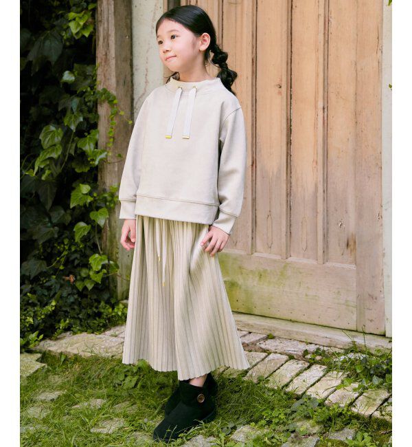 ikka kids「GOKU楽 フェイクスエードスピンドルプルオーバー（120~160cm）」|Tシャツ・カットソー|
