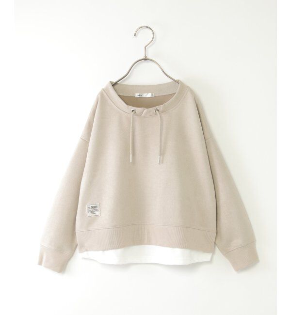 ikka kids「【親子コーデ】フェイクスエードルーイカラーレイヤードプルオーバー（120~160cm）」|Tシャツ・カットソー|ライトグレー