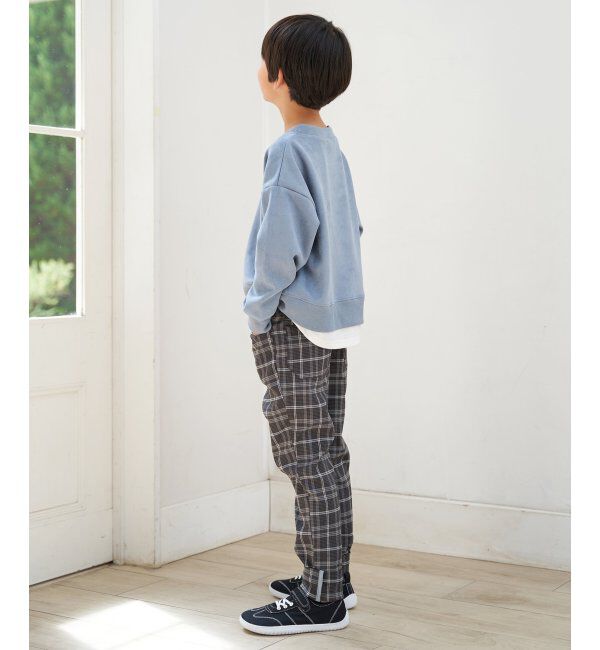 ikka kids「【親子コーデ】フェイクスエードルーイカラーレイヤードプルオーバー（120~160cm）」|Tシャツ・カットソー|