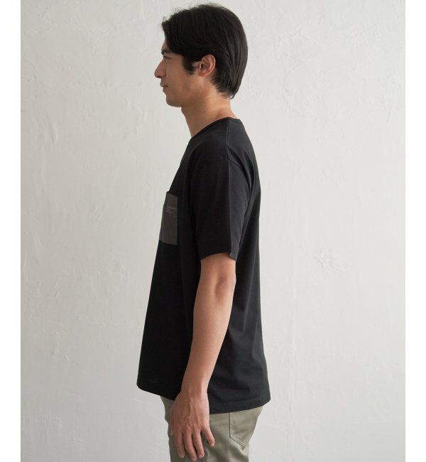 ikka「【接触冷感】DRY布帛コンビポケットTシャツ」|Tシャツ・カットソー|