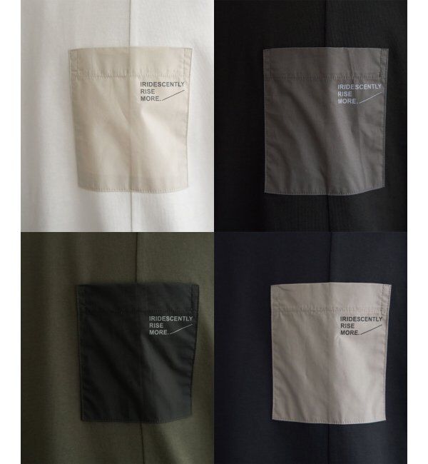 ikka「【接触冷感】DRY布帛コンビポケットTシャツ」|Tシャツ・カットソー|