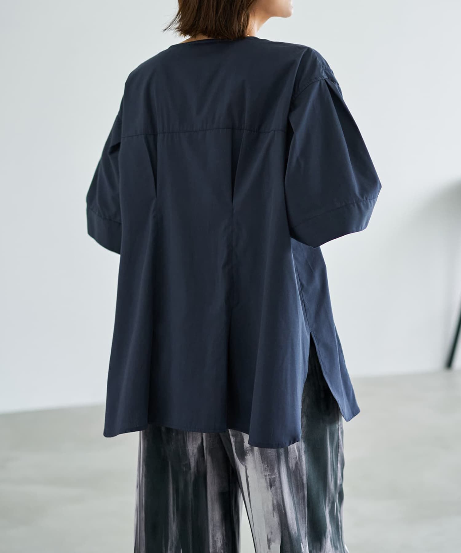 STYLE DELI「【LUXE】形が変わるシャツ生地プルオーバー」|シャツ・ブラウス|