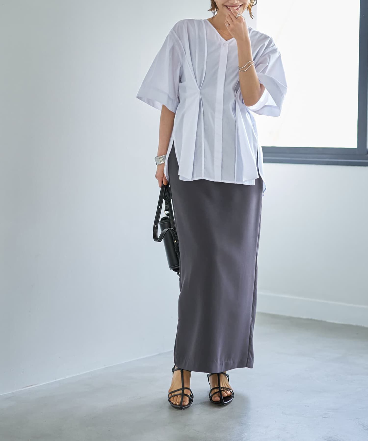 STYLE DELI「【LUXE】形が変わるシャツ生地プルオーバー」|シャツ・ブラウス|