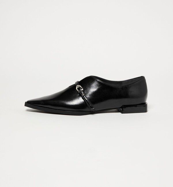SY UNITED ARROWS「＜SY＞エッジピーススリットベルト フラット20&uarr;」|ローファー|BLACK