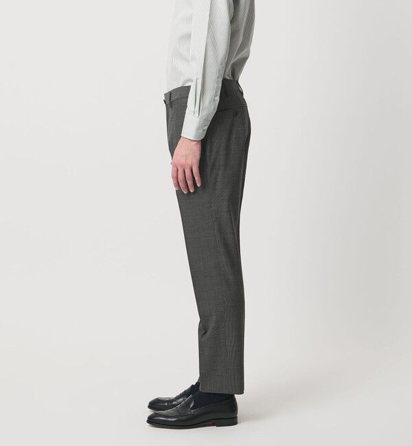 UNITED ARROWS「ピンヘッド トロピカル サイドエクステンド ノープリーツ スラックス COMFORT EASY‐MODEL ウォッシャブル 」|スラックス|