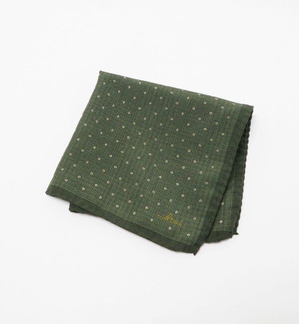 UNITED ARROWS「＜molteni＞ドット ポケット チーフ」|ハンカチ|DK.GREEN