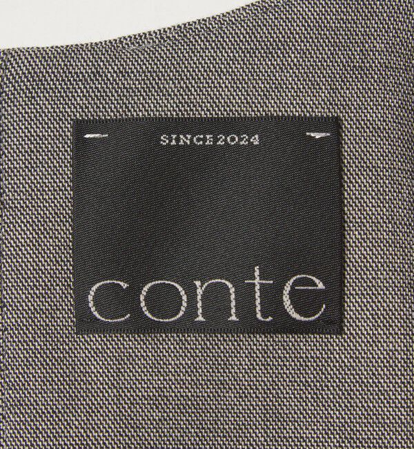 conte「＜conte＞シャークスキン Vネック ロングワンピース」|ワンピース|