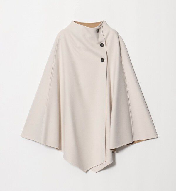 UNITED ARROWS「バイカラー リバー ケープ」|ポンチョ・ケープ|OFF WHITE