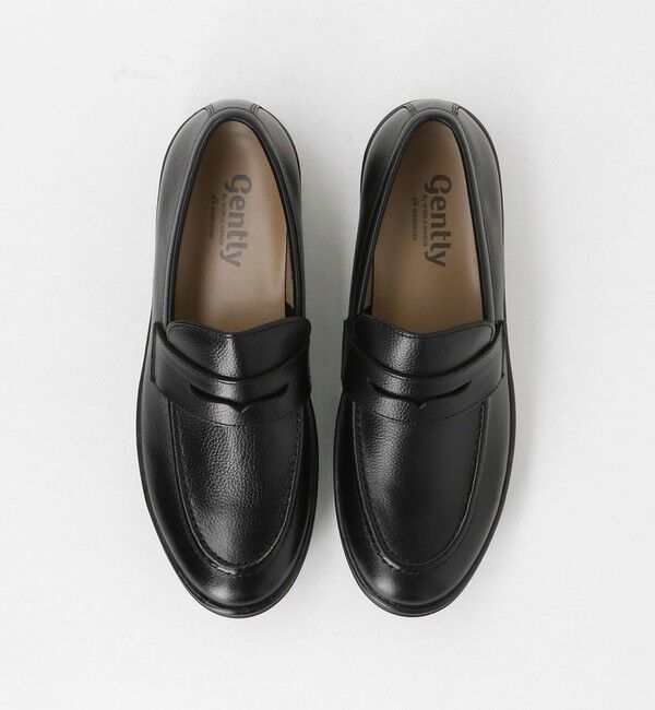 UNITED ARROWS green label relaxing「＜MOONSTAR＞gently コインローファー ブラック/ブラック ドレススニーカー」|ローファー|
