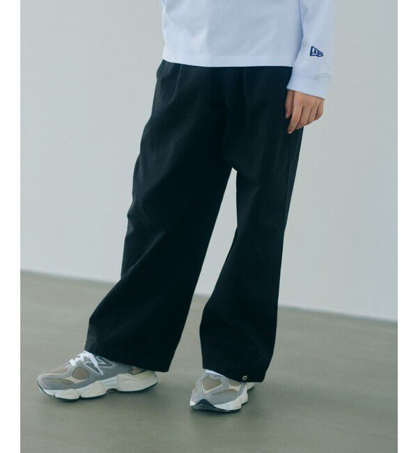 UNITED ARROWS green label relaxing「2WAY ツイル スナップ パンツ / キッズ 100cm-160cm」|チノ|BLACK