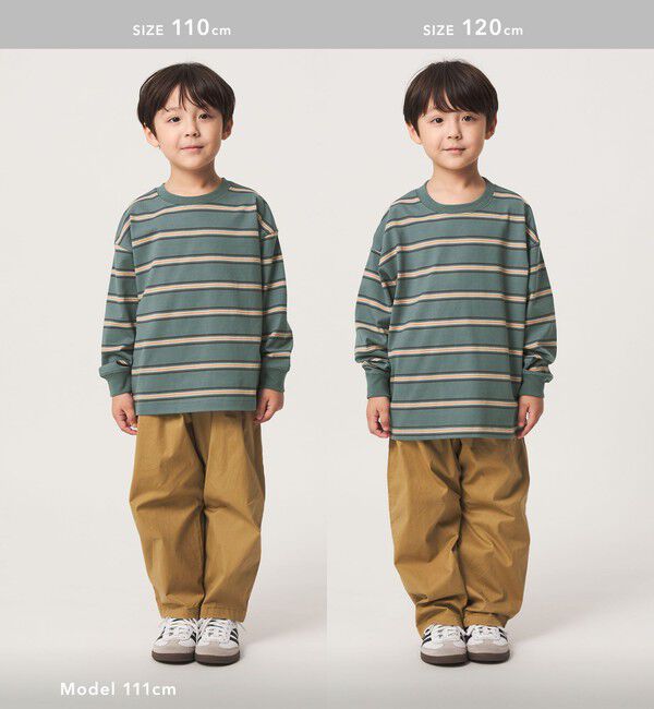UNITED ARROWS green label relaxing「フトピッチ ボーダー ロングスリーブ Tシャツ / キッズ 100cm-160cm」|Tシャツ・カットソー|