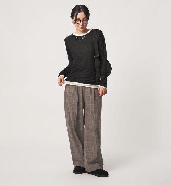 UNITED ARROWS green label relaxing「【WEB限定】＜at ease＞オルマイ ワイド パンツ マシンウォッシャブル ストレッチ 帯電防止」|その他|