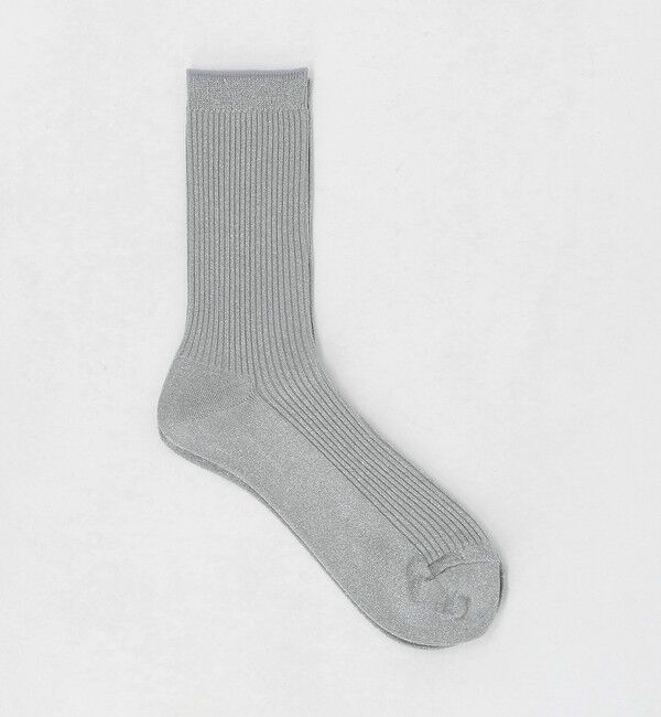 STEVEN ALAN「＜Steven Alan＞グリッター リブ ソックス」|ソックス|SILVER