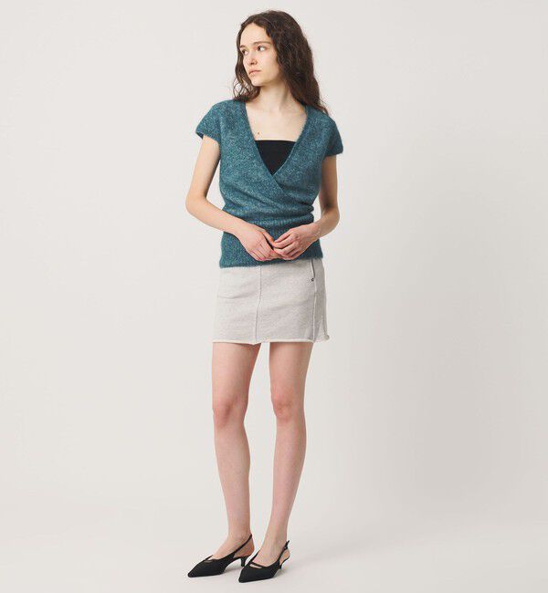ATTISESSION「＜ATTISESSION＞カシュクール カップスリーブ ニット」|ニット・セーター|TURQUOISE