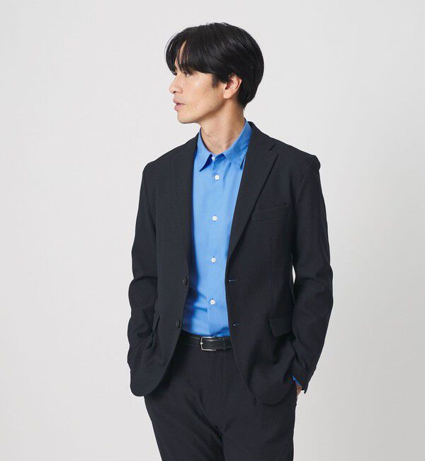 BEAUTY&YOUTH UNITED ARROWS「リサイクル ポリエステル 2B ジャケット セットアップ対応 ヨコストレッチ ウォッシャブル」|テーラードジャケット|NAVY
