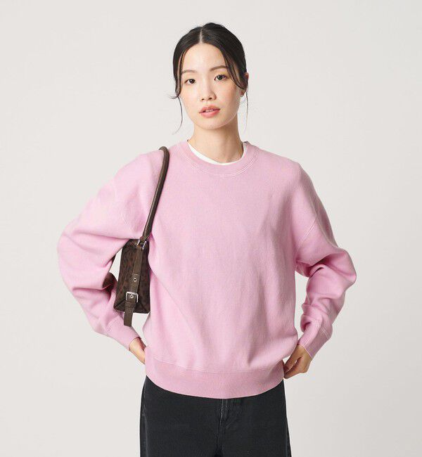 BEAUTY&YOUTH UNITED ARROWS「コットンウール スムース クルーネック プルオーバー ウォッシャブル」|ニット・セーター|PINK