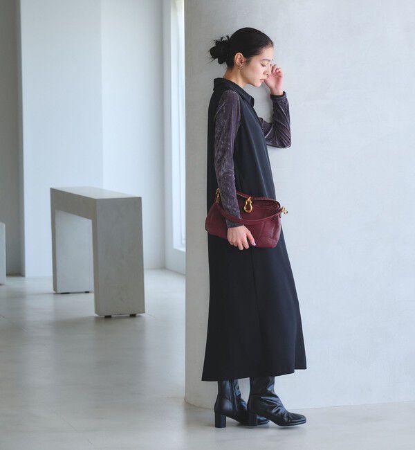 BEAUTY&YOUTH UNITED ARROWS「【WEB限定 Wardrobe DAILY MINIMAL】ダブルクロス スキッパーワンピース ウォッシャブル」|ワンピース|