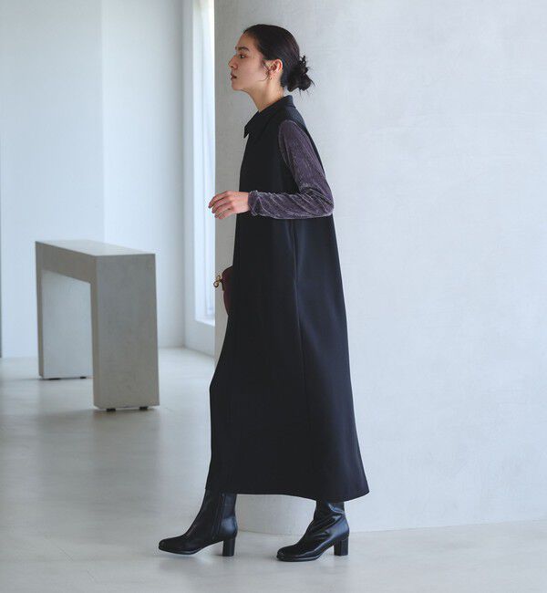 BEAUTY&YOUTH UNITED ARROWS「【WEB限定 Wardrobe DAILY MINIMAL】ダブルクロス スキッパーワンピース ウォッシャブル」|ワンピース|