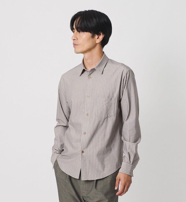 BEAUTY&YOUTH UNITED ARROWS「クイック ストレッチ ストライプ レギュラー シャツ SLIM型  吸水速乾 タテヨコストレッチ」|シャツ・ブラウス|