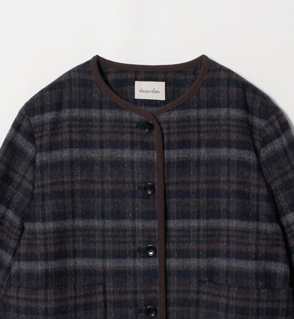 STEVEN ALAN「＜Steven Alan＞チェック ブルゾン」|ノーカラーコート|