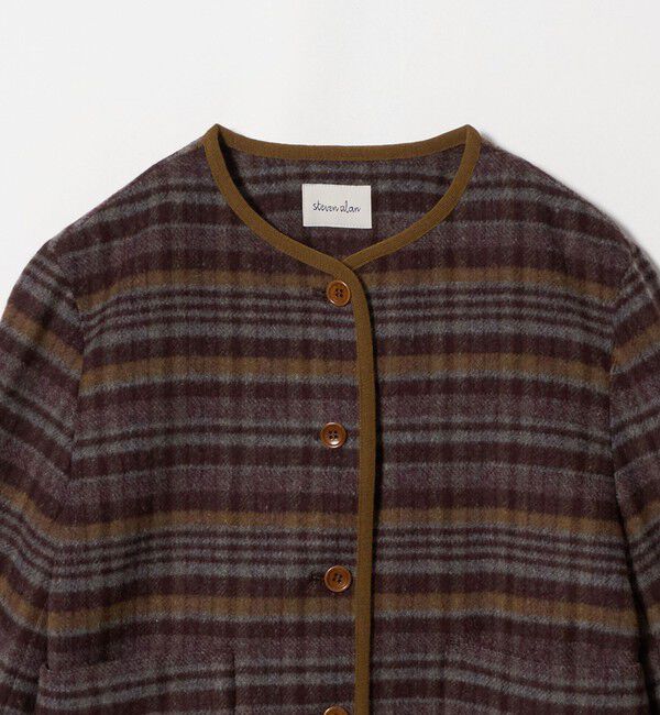 STEVEN ALAN「＜Steven Alan＞チェック ブルゾン」|ノーカラーコート|