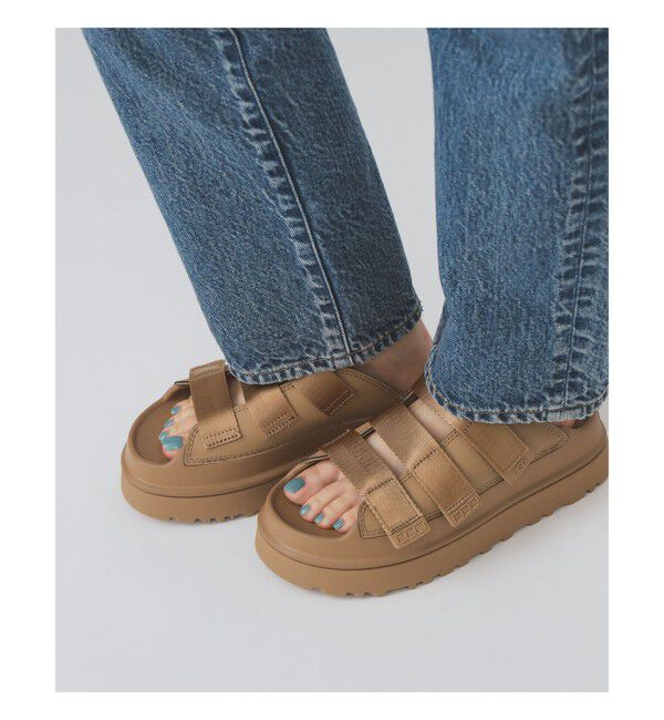 Ray BEAMS 「UGG(R) / GoldenGlow Slide」|サンダル|【WEB限定】DARK SAND