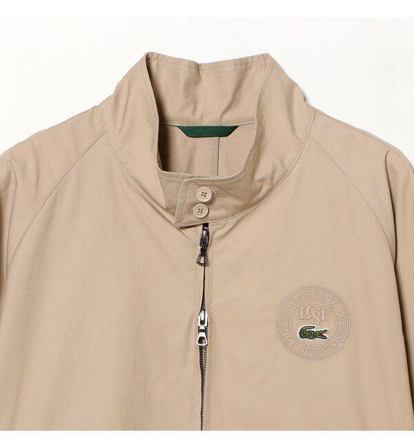 BEAMS「BEAMS｜【別注】LACOSTE / スタンドカラー ブルゾン｜ビームス 50周年｜コットン100％｜水洗い可」|ブルゾン・スタジャン|