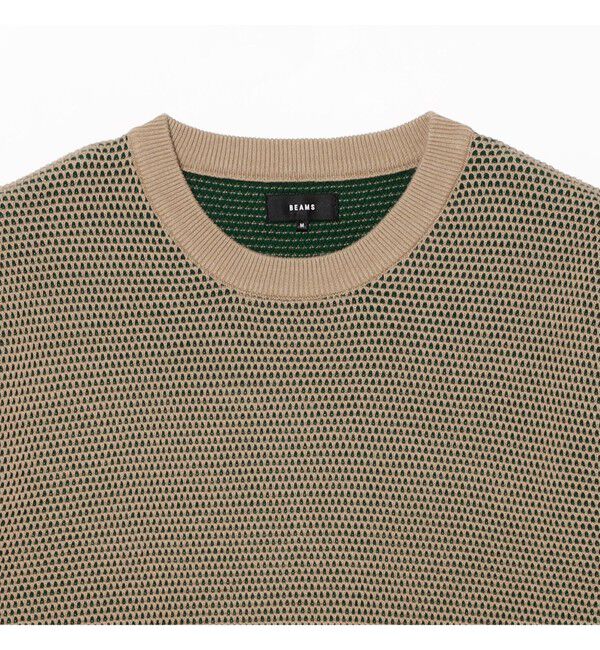BEAMS「12ゲージ リブ ワッフル クルーネック ニット」|ニット・セーター|