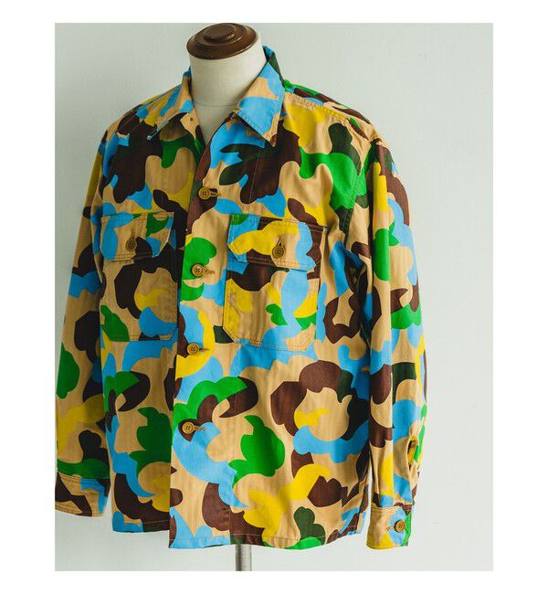 BEAMS PLUS「MIL-Shirt Supima Herringbone Big Camo Print」|シャツ・ブラウス|
