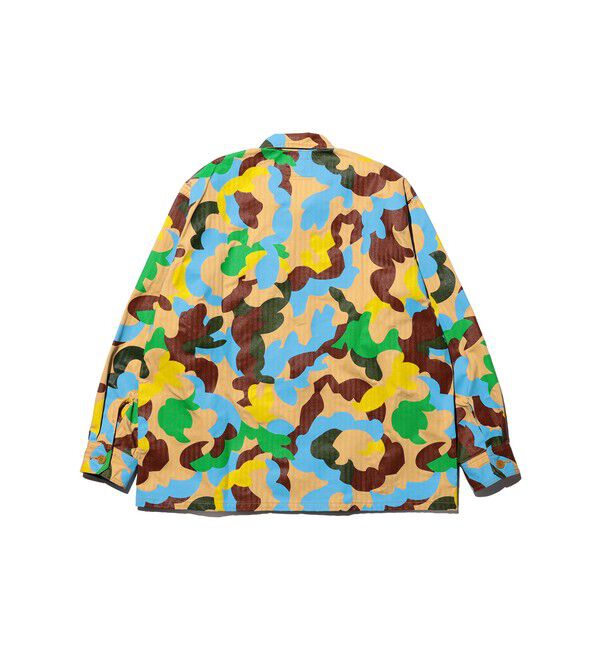 BEAMS PLUS「MIL-Shirt Supima Herringbone Big Camo Print」|シャツ・ブラウス|