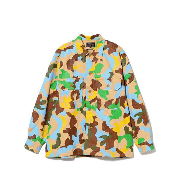 BEAMS PLUS「MIL-Shirt Supima Herringbone Big Camo Print」|シャツ・ブラウス|