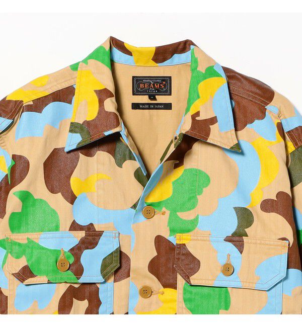 BEAMS PLUS「MIL-Shirt Supima Herringbone Big Camo Print」|シャツ・ブラウス|