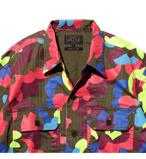 BEAMS PLUS「MIL-Shirt Supima Herringbone Big Camo Print」|シャツ・ブラウス|