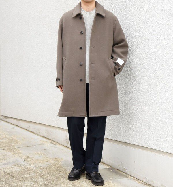 SHIPS any「PURE WOOL MELTON ステンカラー コート 26AW◆」|ステンカラーコート|