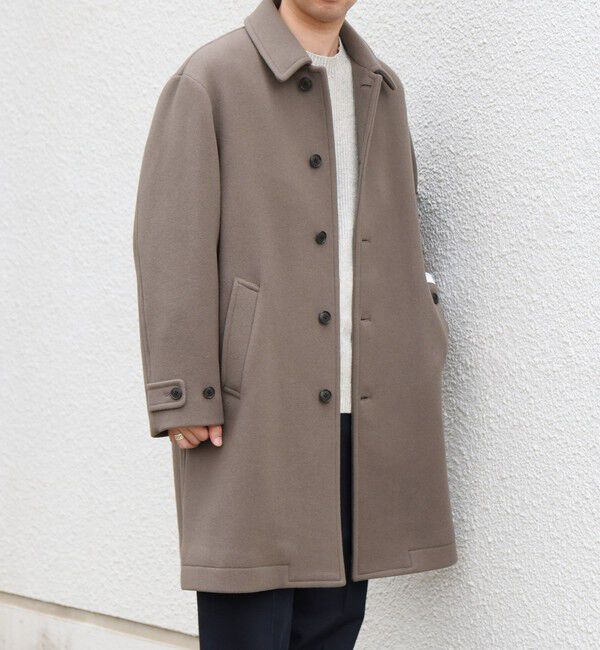 SHIPS any「PURE WOOL MELTON ステンカラー コート 26AW◆」|ステンカラーコート|
