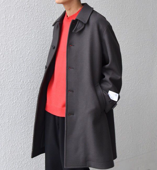SHIPS any「PURE WOOL MELTON ステンカラー コート 26AW◆」|ステンカラーコート|