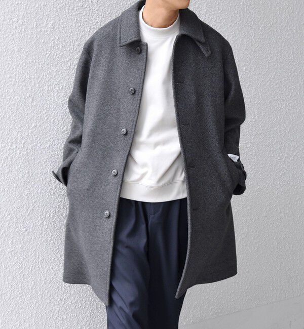 SHIPS any「PURE WOOL MELTON ステンカラー コート 26AW◆」|ステンカラーコート|