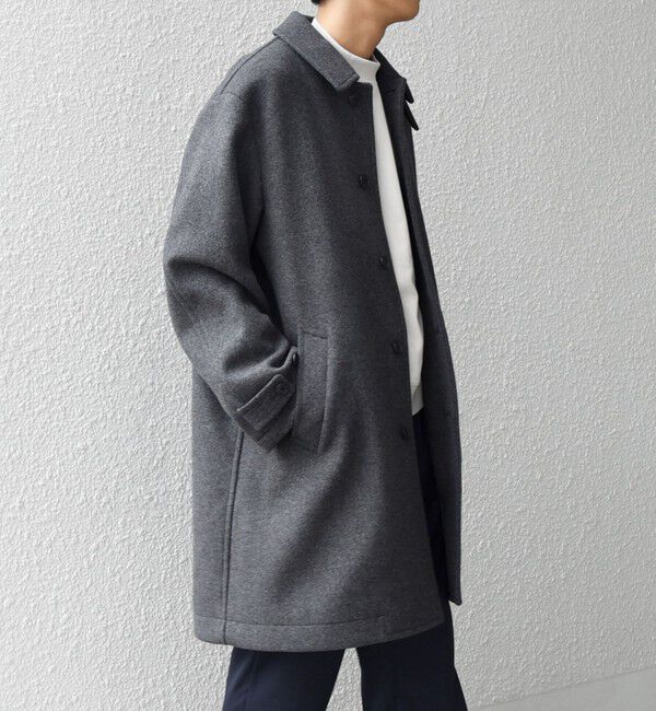 SHIPS any「PURE WOOL MELTON ステンカラー コート 26AW◆」|ステンカラーコート|
