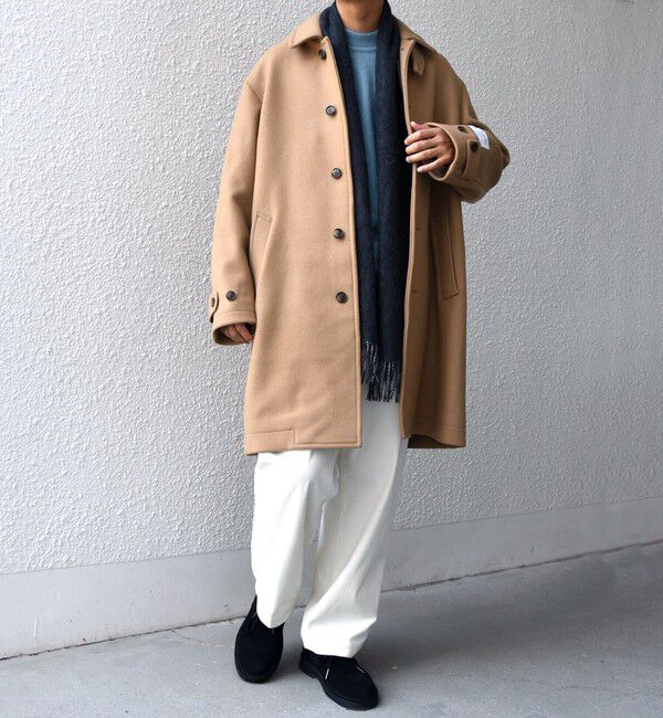 SHIPS any「PURE WOOL MELTON ステンカラー コート 26AW◆」|ステンカラーコート|