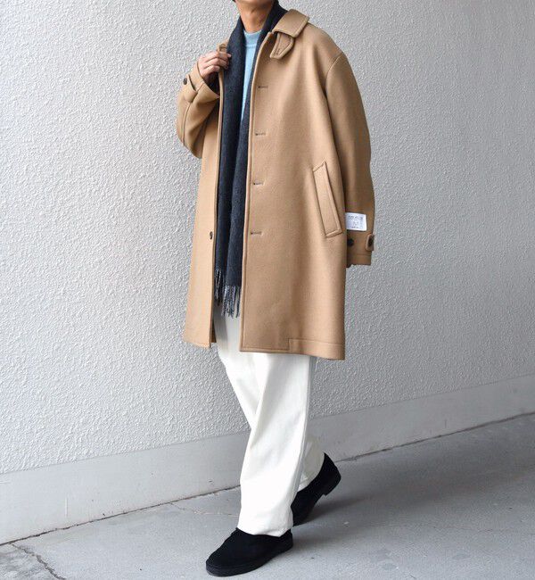SHIPS any「PURE WOOL MELTON ステンカラー コート 26AW◆」|ステンカラーコート|