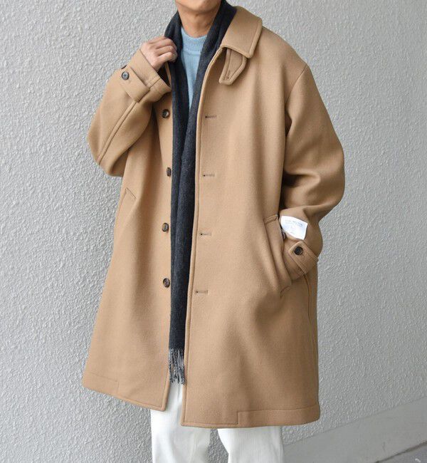 SHIPS any「PURE WOOL MELTON ステンカラー コート 26AW◆」|ステンカラーコート|