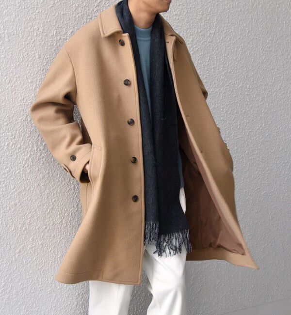 SHIPS any「PURE WOOL MELTON ステンカラー コート 26AW◆」|ステンカラーコート|