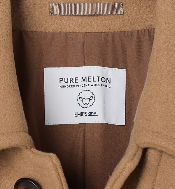 SHIPS any「PURE WOOL MELTON ステンカラー コート 26AW◆」|ステンカラーコート|