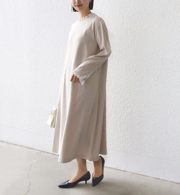 SHIPS for women「【SHIPS別注】troisiemeCHACO:〈手洗い可能〉フリル レース ワンピース（セレモニー対応可）」|ワンピース|