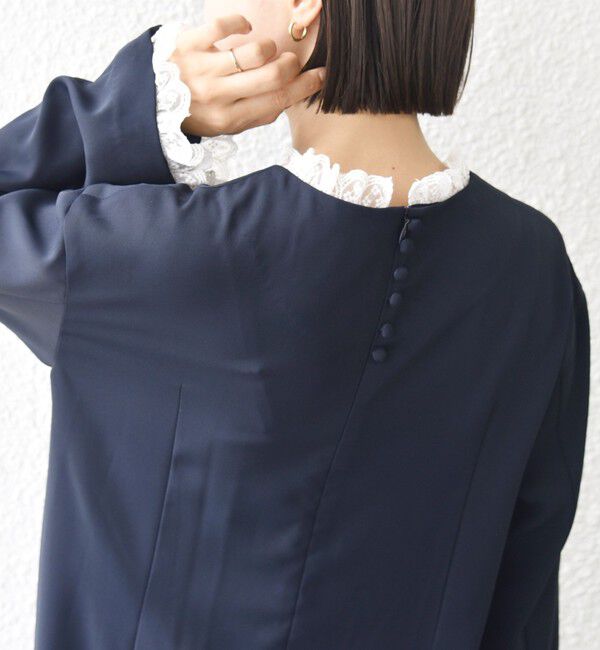 SHIPS for women「【SHIPS別注】troisiemeCHACO:〈手洗い可能〉フリル レース ワンピース（セレモニー対応可）」|ワンピース|
