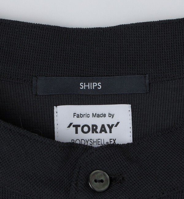 SHIPS「SHIPS:〈UVカット/遮熱/吸水速乾〉BODYSHELL(R) EX ヘンリーネック Tシャツ」|Tシャツ・カットソー|