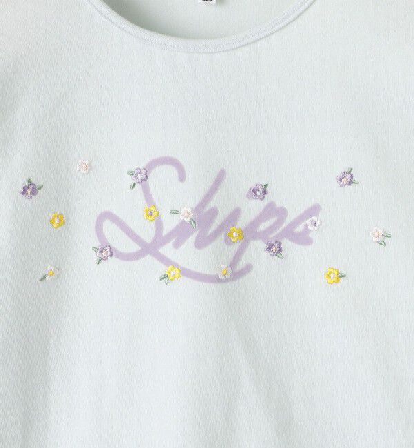 SHIPS KIDS「SHIPS KIDS:140～150cm /フラワー ロゴ ロングスリーブ Tシャツ」|Tシャツ・カットソー|