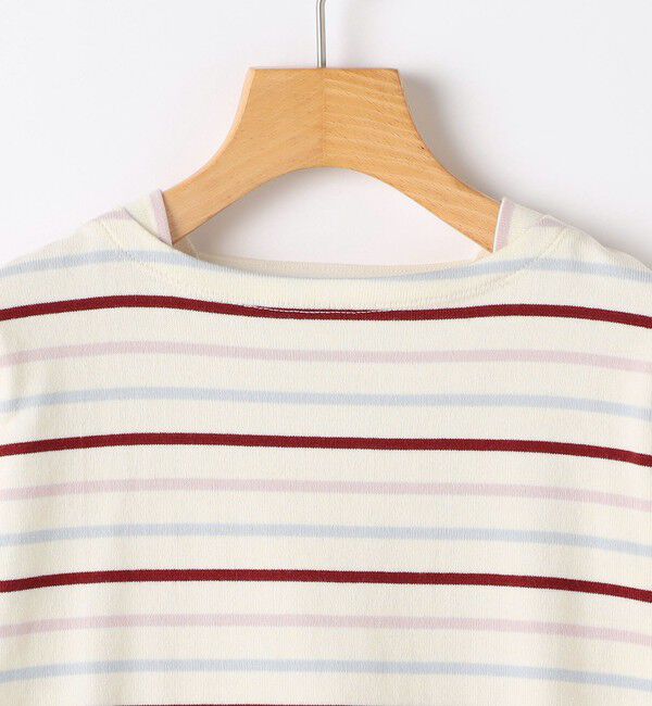 SHIPS KIDS「SHIPS KIDS:140～150cm/コットンレース ボーダー ロングスリーブ Tシャツ」|Tシャツ・カットソー|